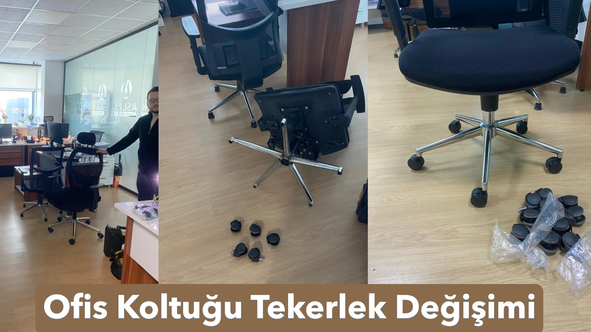 Ofis Koltuğu Tekerlek Değişimi